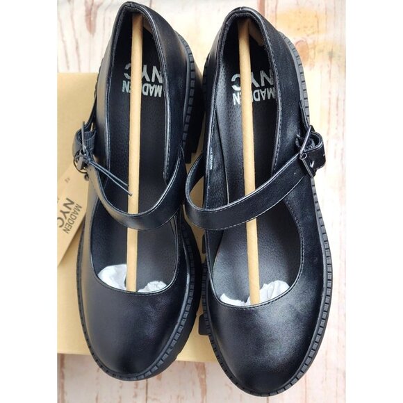 Madden NYC Mary Jane Lug Black Size 8.5 Stylish, Breathable & Eco-Friendly Shoes - Picture 7 of 16
